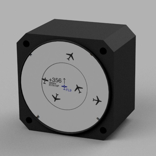 RB-05 round 80mm/57mm remote ADS-B traffic display