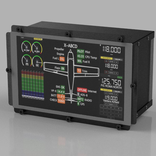 RB-06 Android Electronic Flight Bag (EFB) cockpit device running Google Play apps